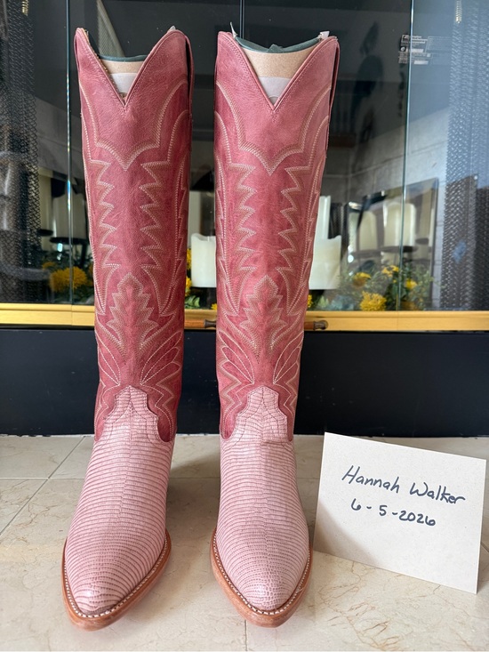 Tecovas Shoes - Tecovas The Abby Pink Frost Lizard Woman’s Boot Size 7